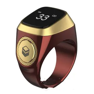 Muslim Smart Ring With Tasbih Beads Function Digital Electronic Tally Smart Tasbih Zikr Ring Muslim Digital Azan Alarm Clock Tasbih Counter Smart Ring for Muslim Islamic Prayer