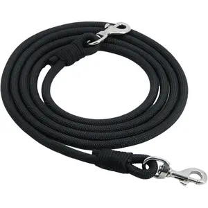 Roper Rein, Broken in,Supple Rein, Nylon Braiding Barrel Rein for Ranch Work,Daily Riding,Stainless Steel Hardware,1/2" X 10'
