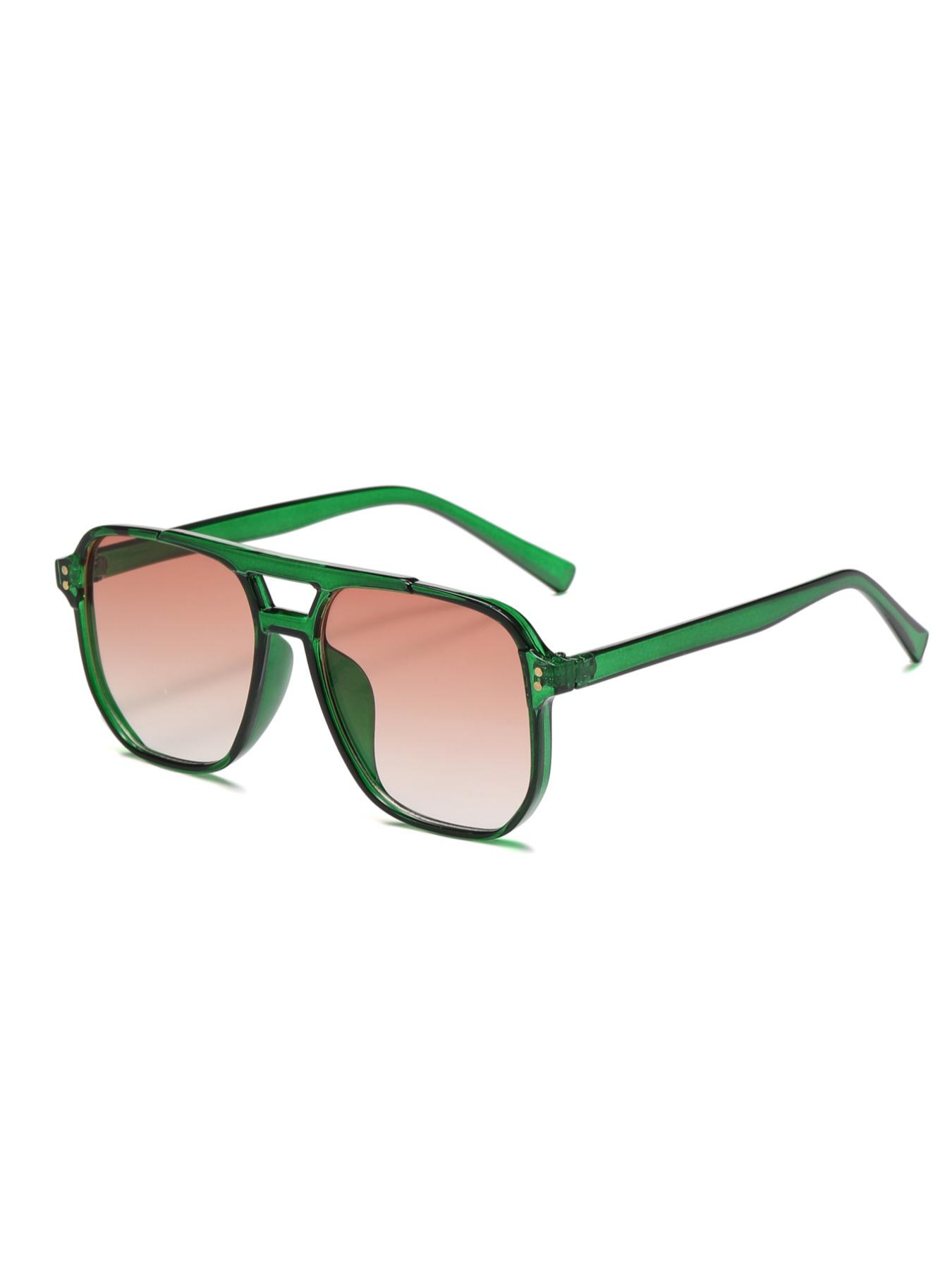 Unisex Oversized Rectangular Glasses Frame, Fashionable Durable Design, Perfect for Daily Use, Stylish Eyewear Accessory