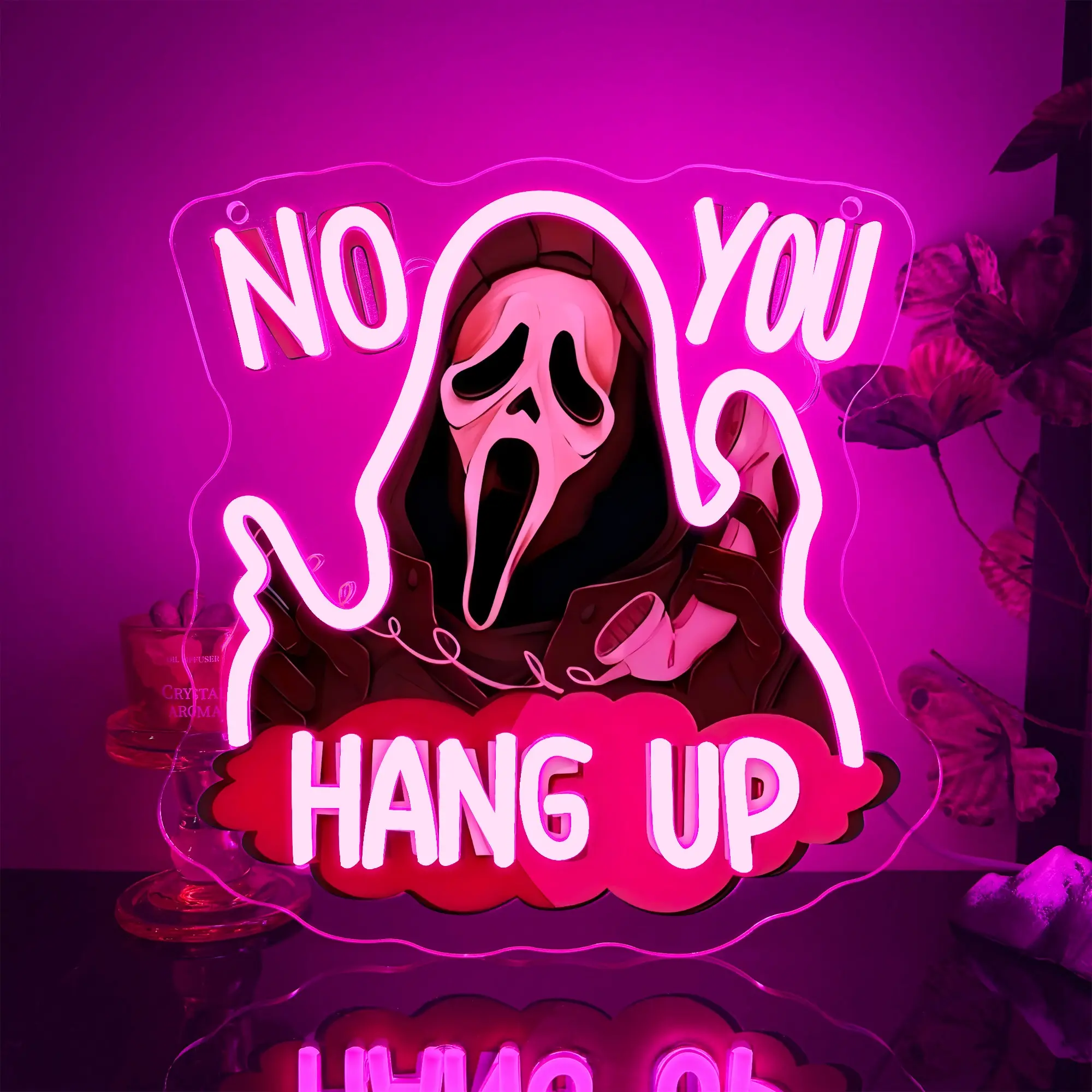 Fun Spooky Neon Lights - USB Powered Wall Decor, Wall Art Atmosphere Decorative Light for Game Rooms and Haunted Houses, Fun and Surprising Neon Lights for Halloween Christmas Gag Gifts