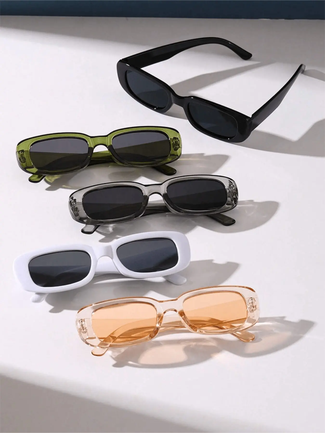 5 Pairs Unisex Retro Small Square Sunglasses, New Fashion UV Protection Glasses, Perfect for Daily Outdoor Wear, Versatile and Stylish, Casual Sunglasses