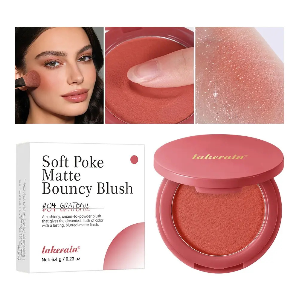 Single Color Blush Palette, Soft Focus Matte Finish, Flawless Long-Lasting Coverage, Easy Blendable, Smooth Texture, Natural Look, Everyday Versatile Makeup