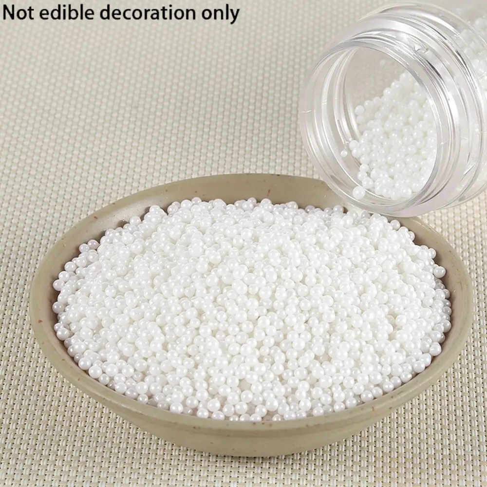 85g/100g/150g 0.2/0.4/0.6/0.8cm white Pearl Balls for Wedding Birthday Party Table Cake Decorating Wedding Cake Topper Not edible Decoration Only