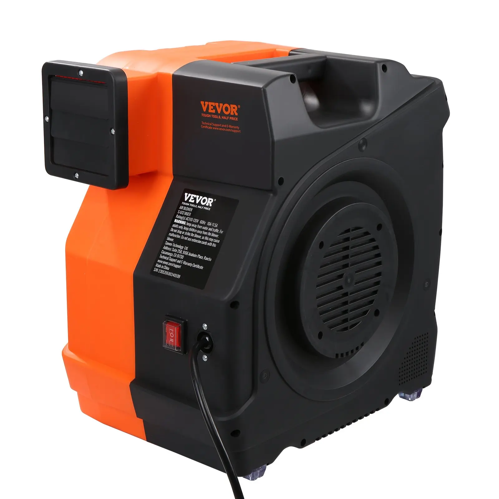 VEVOR Inflatable Blower, 1100W, 1.5 1.7 HP Bounce House Blower, Pump Commercial Air Blower for Inflatables, 3100 RPM Bouncy Castle Electric Fan for Bounce House, Waterslides, Tested to UL Standards