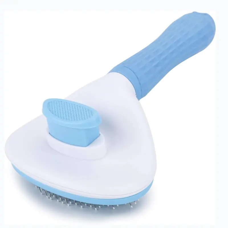 Self-Cleaning Smooth Brush for Dogs Cats Rabbits, Easy Loose Fur Removal, Pet Grooming Tool for Long and Short Hair Pets