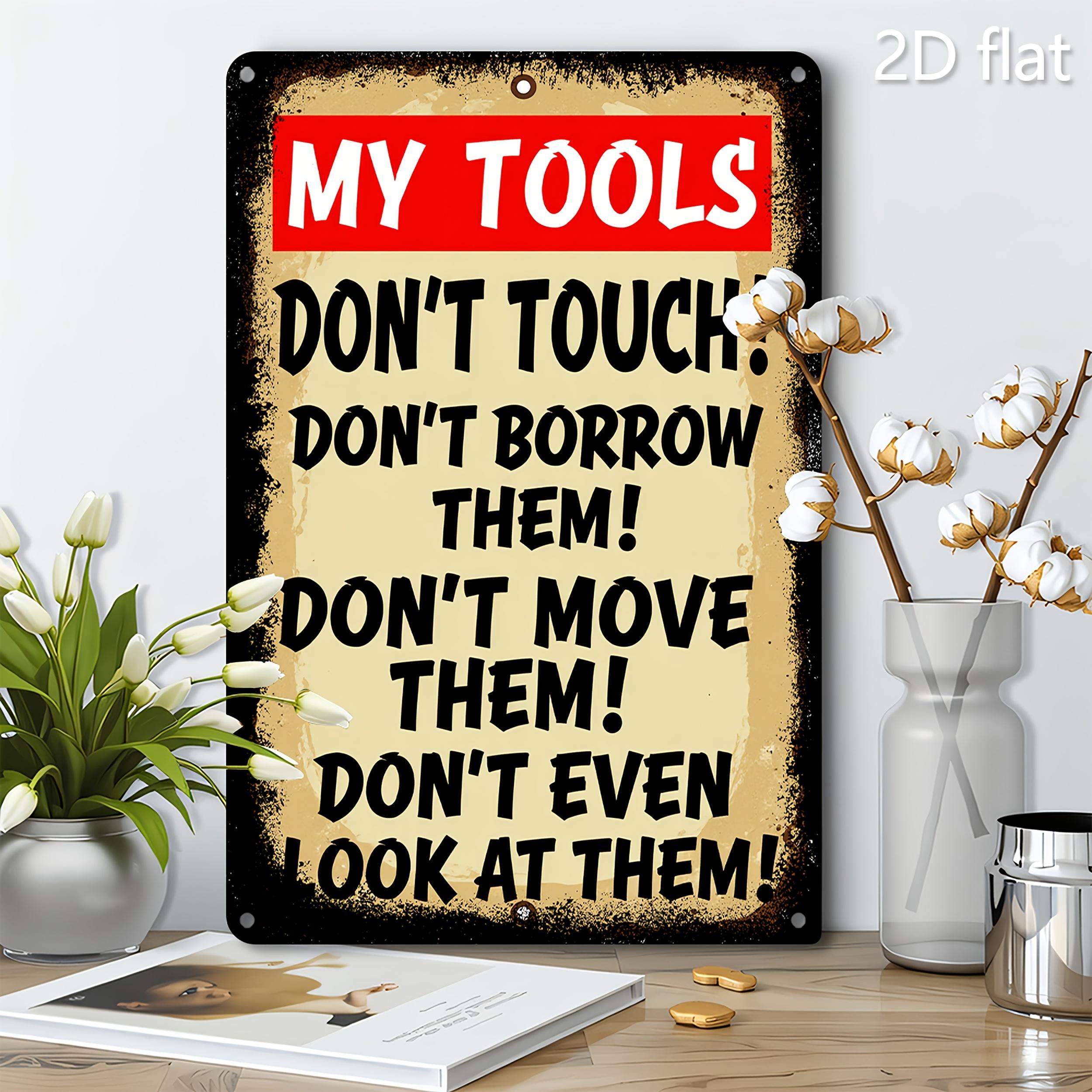 Vintage Warning Sign Metal Wall Art Retro Decor 8x12 Inch Rustic Plaque for Home Bar Cafe Man Cave Garage Indoor Outdoor Hanging Decoration Unique Gift Idea