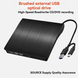 USB 3.0 Type-C Dual Interface External DVD Drive, Portable DVD Burner, Compatible with Laptops, MAC, Desktops, Windows 11/10/8/7