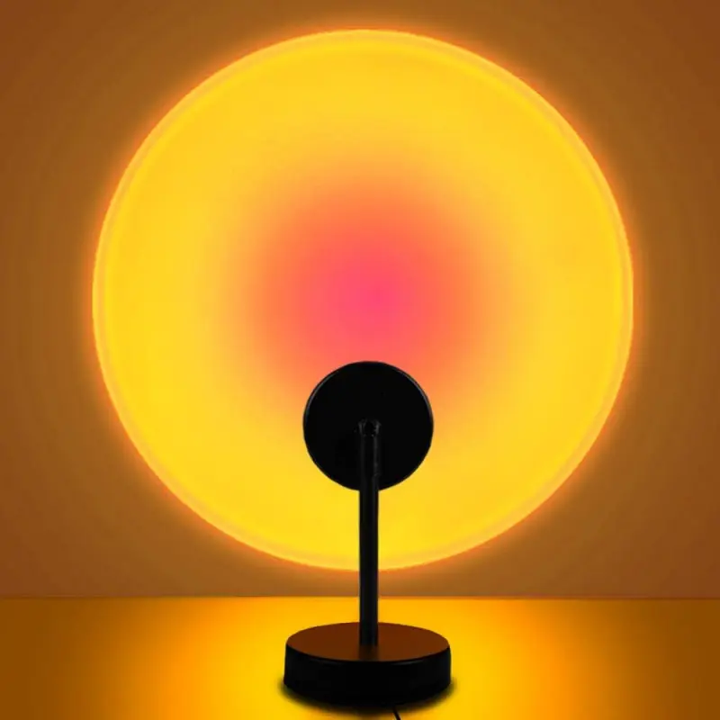 Sunset Lamp, Projector Sun Light 10W LED Projection Night Light 180 Degree Rotation Romantic Rainbow Light USB Charging for Photography Party Home Living Room Bedroom Decor, Sun-
