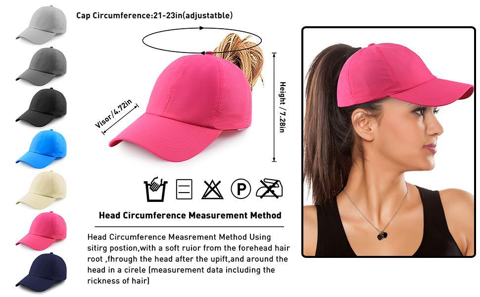 Women's Quick Dry Ponytail Baseball Cap - Adjustable Criss Cross High Bun Trucker Hat, Stylish and Functional Sports Cap for Active Lifestyle