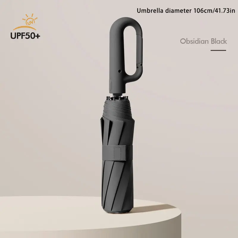 A 23 inch fully automatic buckle outdoor travel umbrella with and, foldable male and female sun umbrellas for easy carrying Folding Umbrella Outside Umbrellas