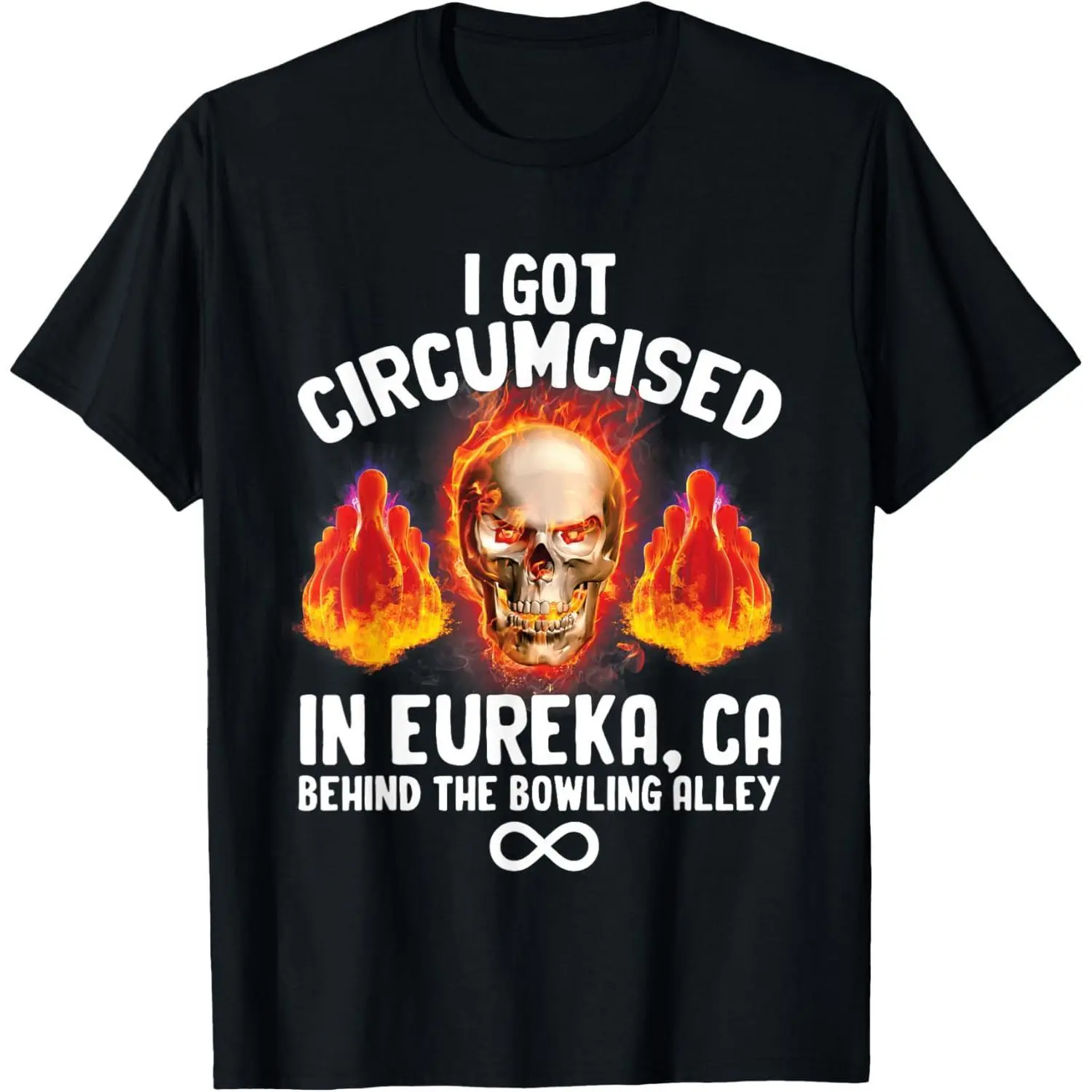 Oddly Specific Humor T-Shirt, Funny "Circumcised Bowling" Meme Graphic Tee, Simple Unisex Fashion Top for Sports & Daily Wear, Clothes