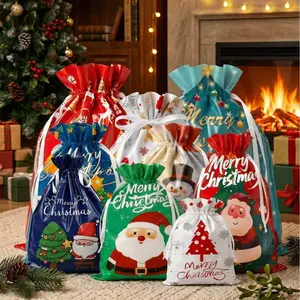 Christmas Party Gift Bags Set, Children Candy Gift Bags, Holiday Decoration Bags, Christmas Gift Packaging Bags, Festive Party Supplies