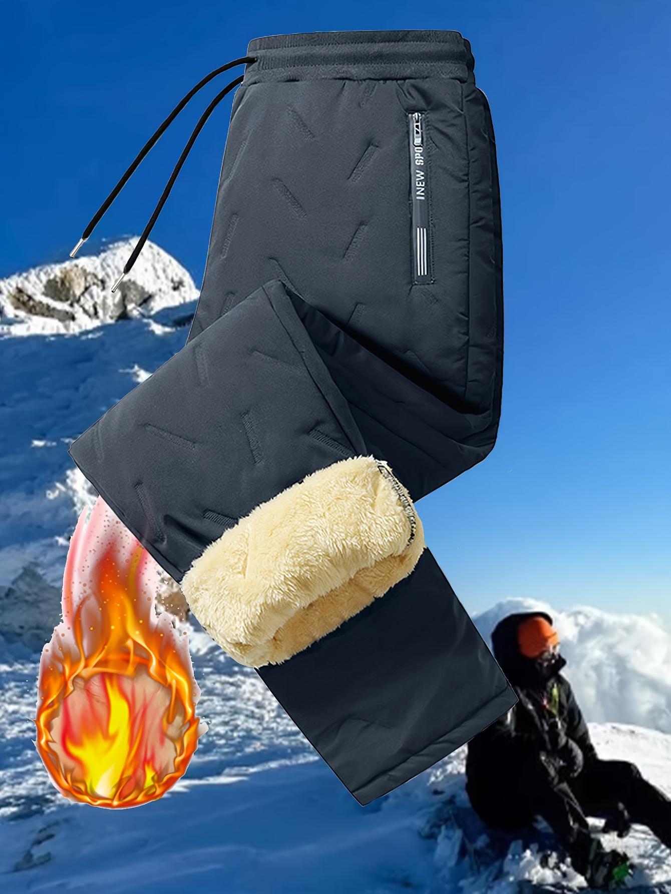 Women'S Plus Size Thermal Snow Pants - Windproof Winter Pants with Fleece-Lined Insulation, Straight Leg Fit for Skiing, Hiking, Everyday - All-Season Cold Weather Pants with Side Pockets - Heavy-Duty Outdoor Pants for Curvy Women (Black), Skiing Apparel