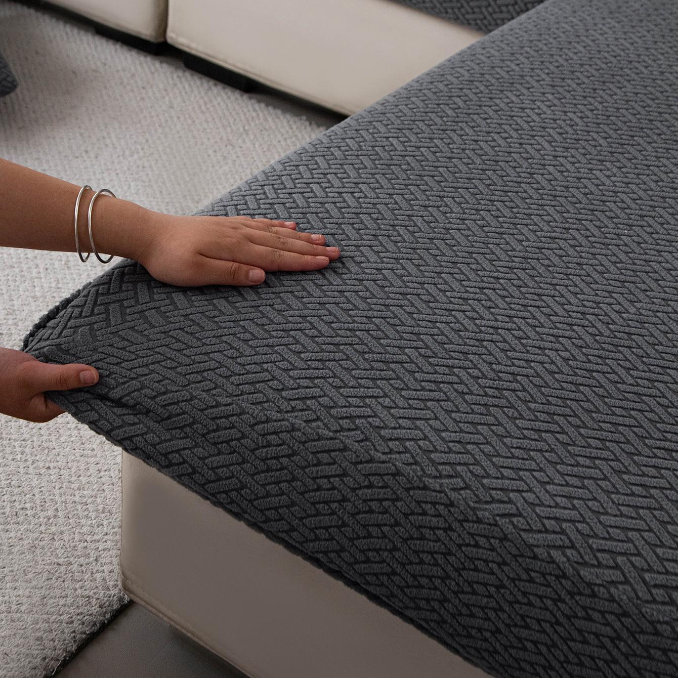 Solid Color Sofa Cover, 1 Count Soft & Durable Washable Elastic Sofa Slipcover, Sofa Protector for Home Living Room, Bedroom, Office, Sofa Couch Covers #GLOBAL PICKS