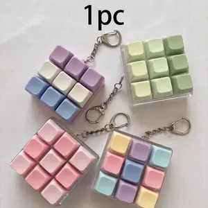 Cube Pressure Release Button, Creative Keyboard Keychain, Car Key Ring, Bag Charm, Stress Relief Zipper Keychain, Birthday Gift, Party Favor, Car Accessory