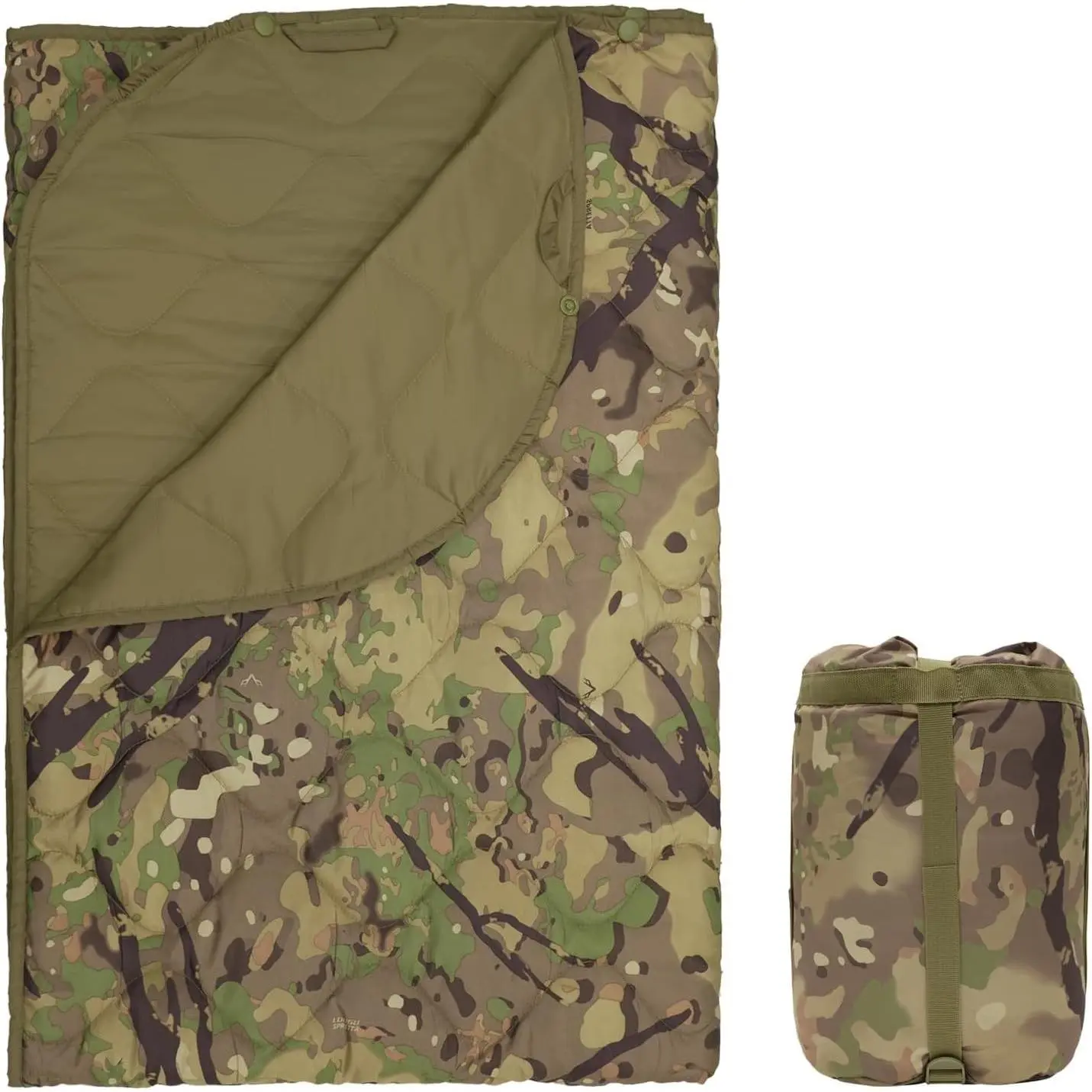 Camo Blanket Waterproof Insulation Poncho Liner for Outdoor Camping, Hiking, Hunting, Survival, Backpacking, Picnicking