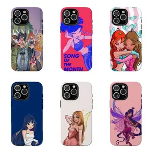 Pastel Winx Club Fairy Smartphone Casing - Colorful Magical Art Tough Protective Phone Accessory for iPhone 11,12,13,14,15,16,17 & Samsung S21-S25 Cellphone Devices