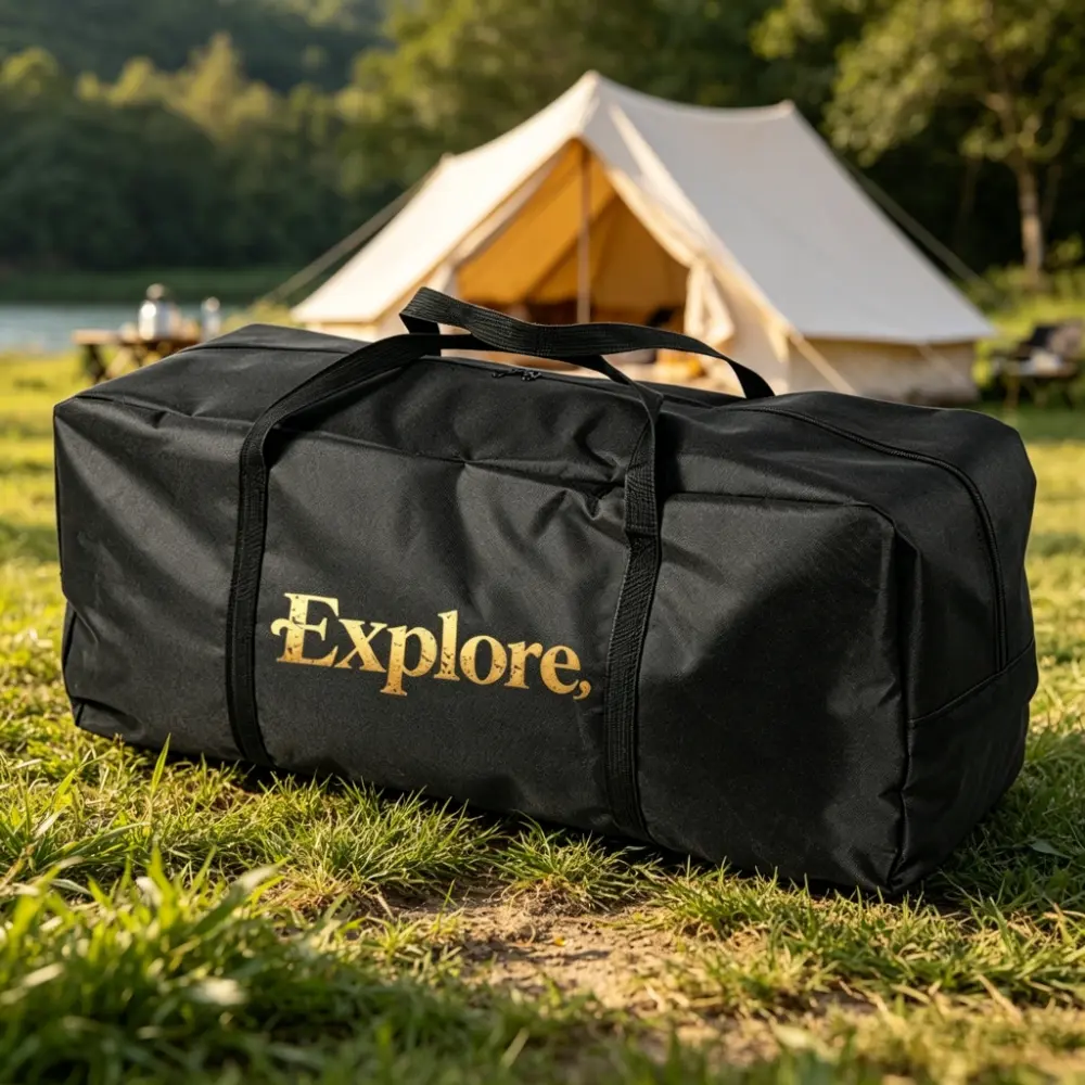 Heavy Duty 600D Oxford Fabric Outdoor Storage Bag, Waterproof Camping Tent Carry Bag, Durable Equipment Duffel Bag with Thick Hand Strap, Multi-size Portable Storage Bag for Camping Accessories, Fishing Gear, Travel Luggage, Travel Accessory