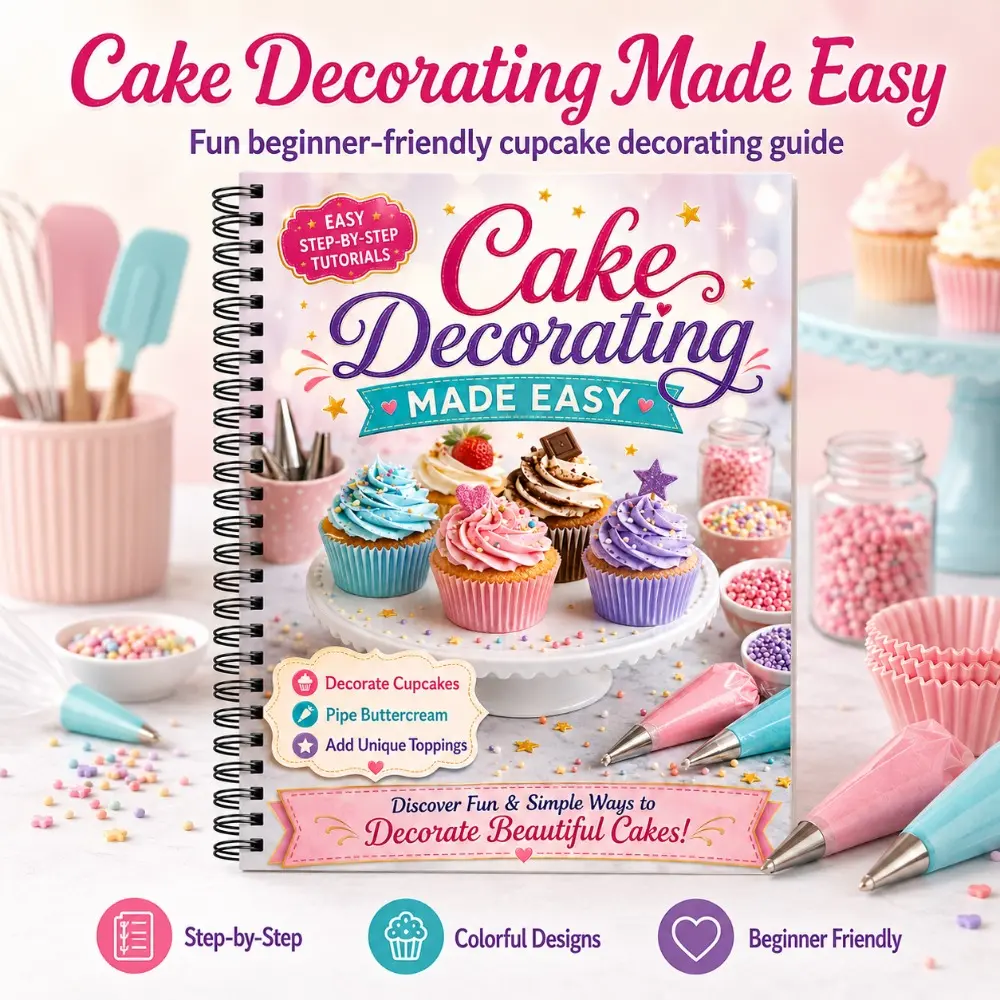Cake Decorating Made Easy A5 Spiral Guide Step by Step Cupcake Decorating Tutorials for Beginners