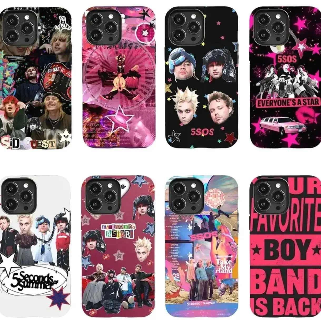 8 styles of 5SOS "Everyone's a Star" 2026 Tour Phone Case Cover Suitable for iPhone 17-11 Pro Max/Plus and  Samsung Galaxy S23-25