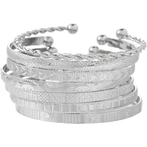 19 count  Bangle Bracelets Set for Women Boho Multi Layer Stack Textured Bracelets Indian Chunky Bangle Bracelet for Women Teen