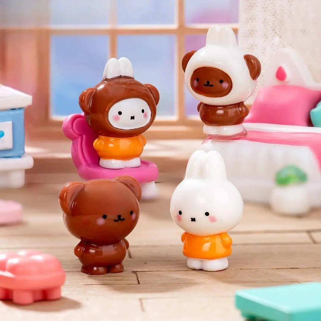 Kawaii Miffy Doll Display Item Cute Cartoon Boris Bear Miniature Landscape Display Item Cartoon DIY Creative Decoration Item