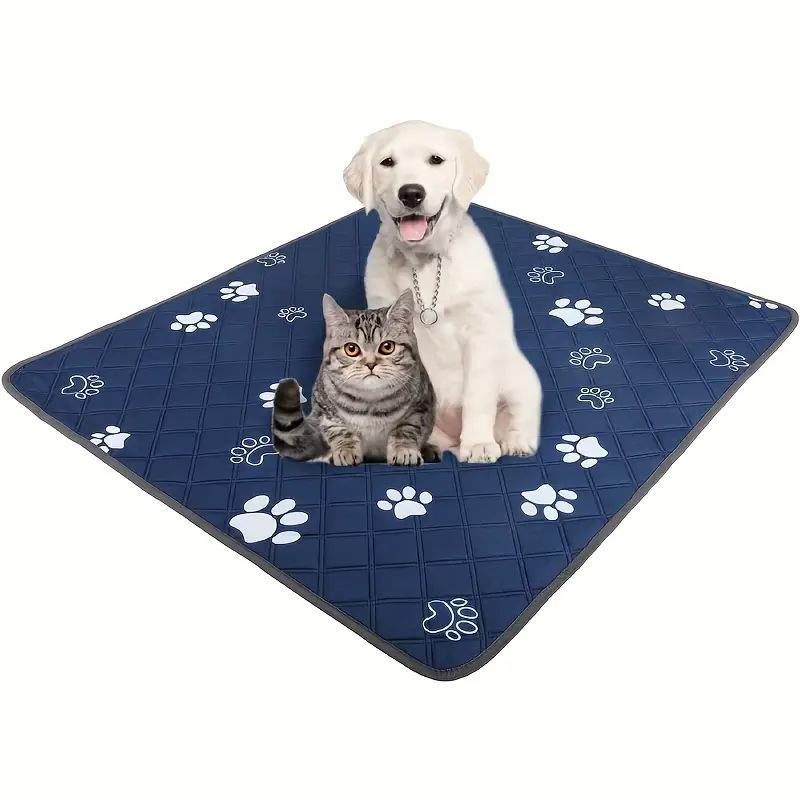 Washable Waterproof Pet Pee Pad, Extra Thick Highly Absorbent Reusable Dog Training Pad, Non-Slip Mat for Small Dogs & Cat Litter Box