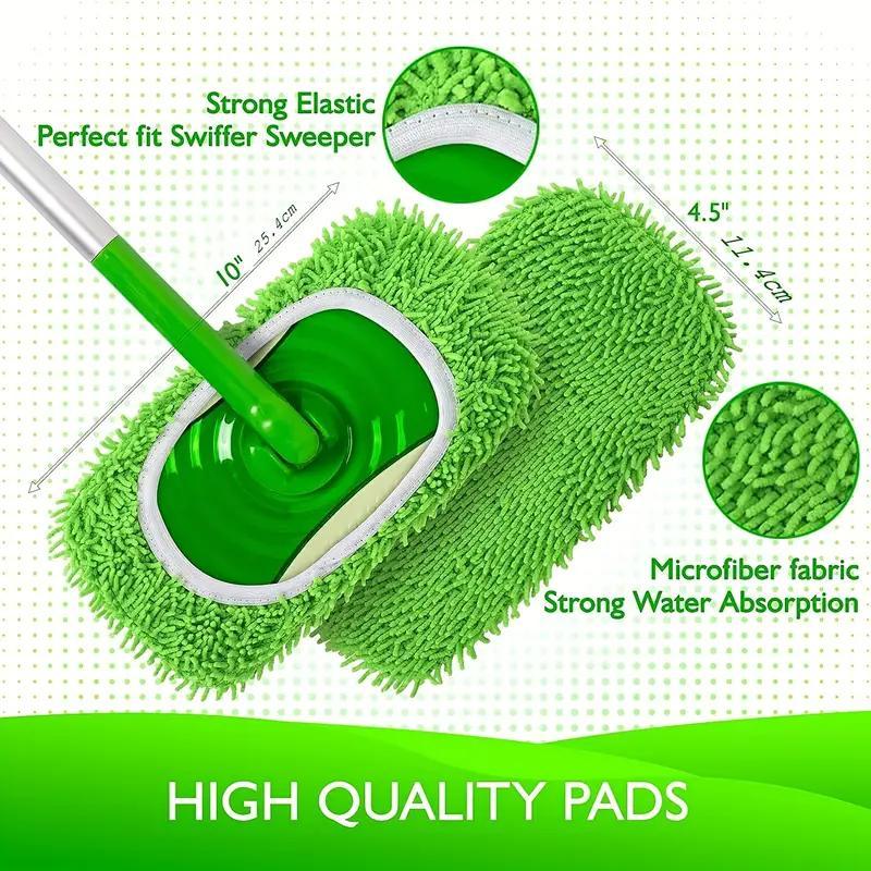 Microfiber Mop Replacement Pad, 4 Counts/12pcs/18pcs Washable Durable Mop Replacement Cloth, Dust Mop, Wet & Dry Mop Cloth for Home Cleaning