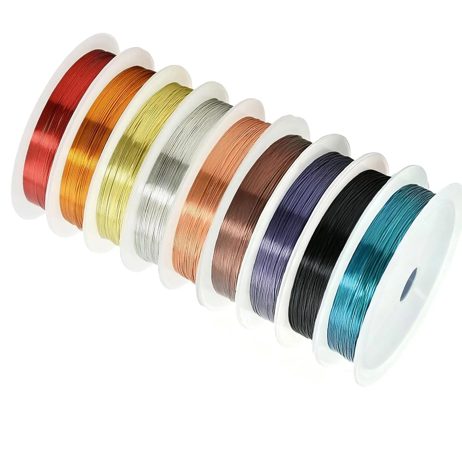 26 Gauge Copper Wire for  Making - 9 Colors  Soft Bendable Craft Wire, 0.4mm Beading Wire for Bracelets, Rings, Earrings, Wire Wrapping - 9 Yards Each
