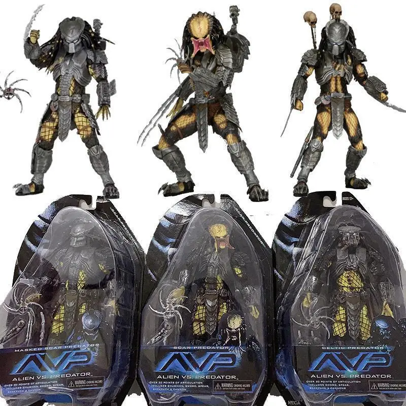 2026 new Celtic Predator Masked Scar Predator Figure Alien Action Figure Toys Collection Model Toys Joint Movable Children's Gifts