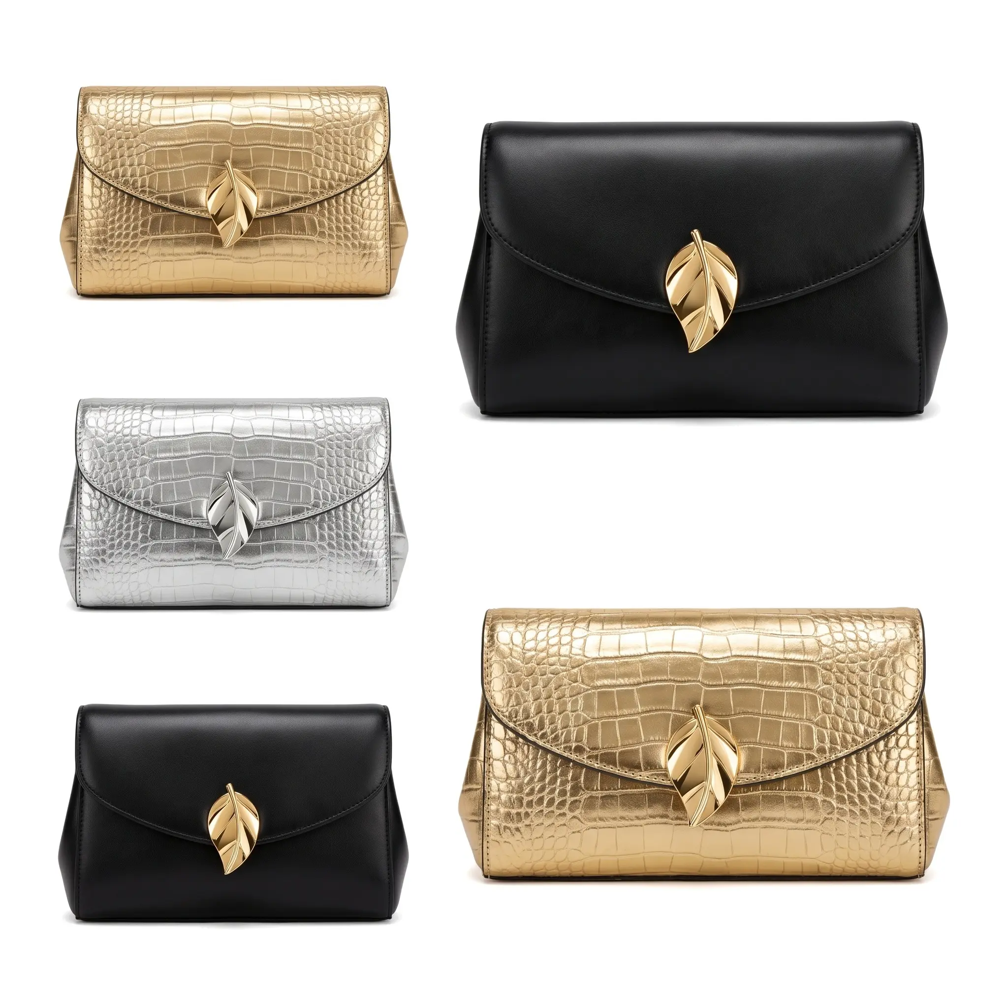 Women's Mini Square Clutch Bag, Stylish Croco Grain PU Leather Purse with Contrast Stitch and ID Pocket for Daily Wear, Soft Pu