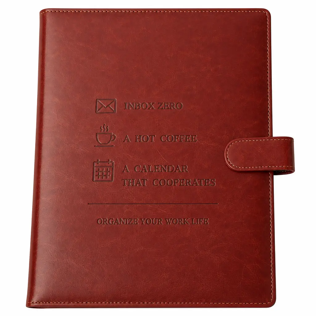 Executive PU Leather Portfolio Binder  – Professional Document Folder Organizer, Zippered Padfolio with Tablet Sleeve, Best Father's Day Birthday Gift for Business Professional