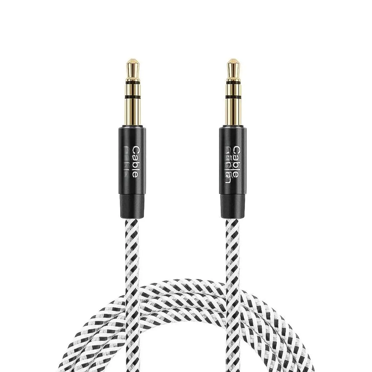 3.5mm Aux  0.45meter(18inches), Short Male to Male 1/8 Audio Auxiliary Cord Braided Hi-Fi Sound for , Speaker,  Stereos, Smartphone