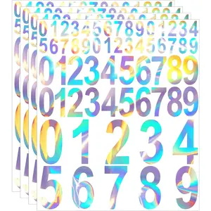 260 count Vinyl Reflective Mailbox Number , 1&2&3 Inch,  Numbers Stickers Adhesive Stickers for Mailbox, Signs, Door, , , , Business, Address(Rainbow )
