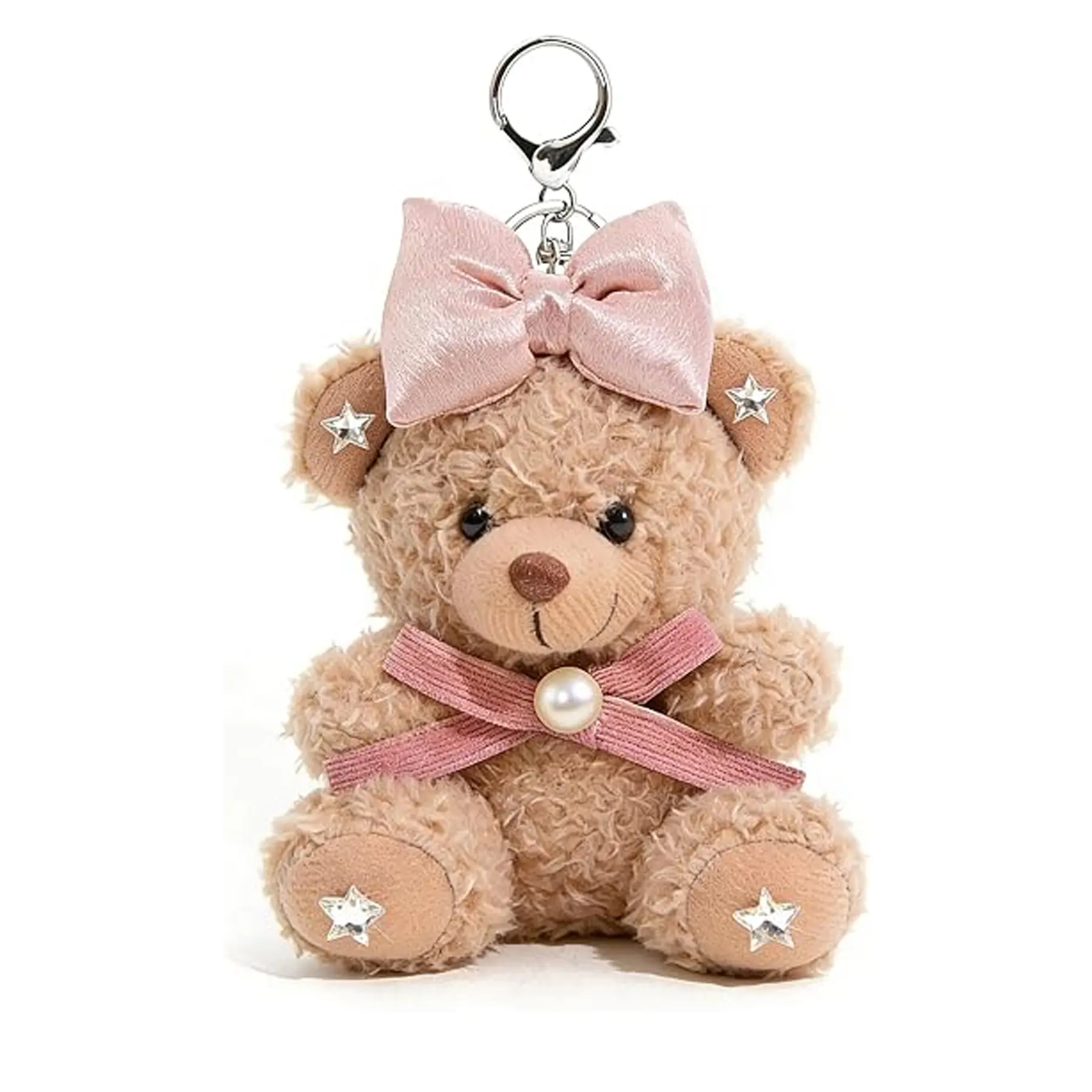 Cute Key Chain Plush Bear Bag Charm Teddy Bear Keychain Gift For Handbag,Purse, Backpack, Car Keys