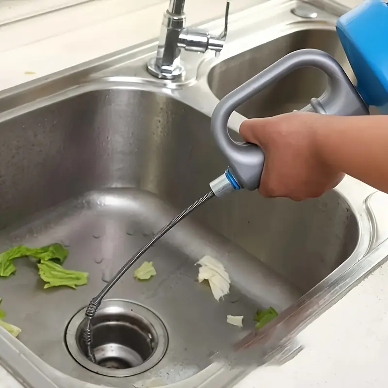 3/5/15Meters Long Kitchen Toilet Sewer Blockage Hand Tool Pipe Dredger Drains Dredge Drill-Powered Extendable Spring Cleaning