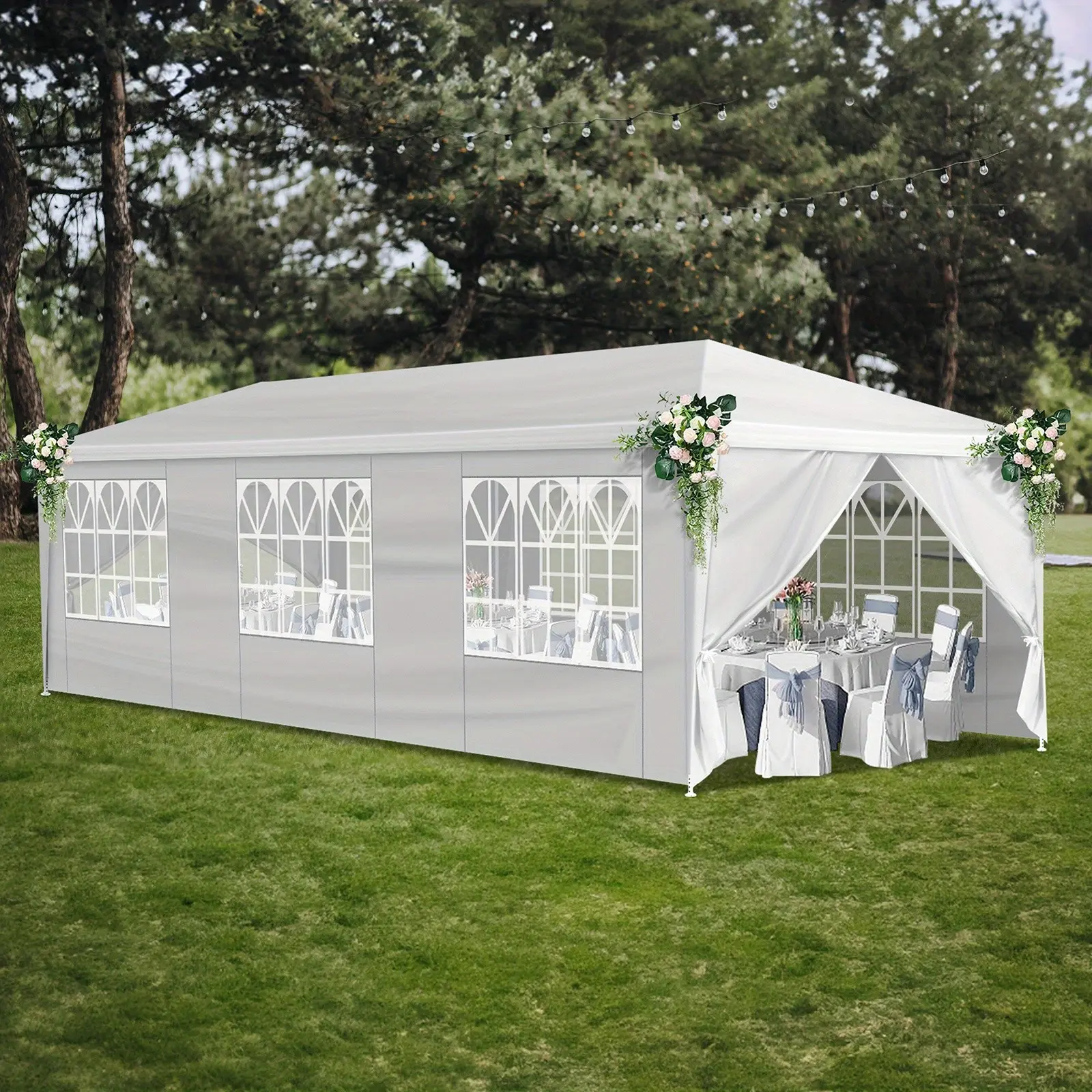 10x20ft/10x30ft Party Tent Canopy Outdoor Gazebo with Removable Sidewalls for Weddings, Birthdays, Catering Events, Beach BBQs, Tents for Outside Party, Party Tents for Outdoor