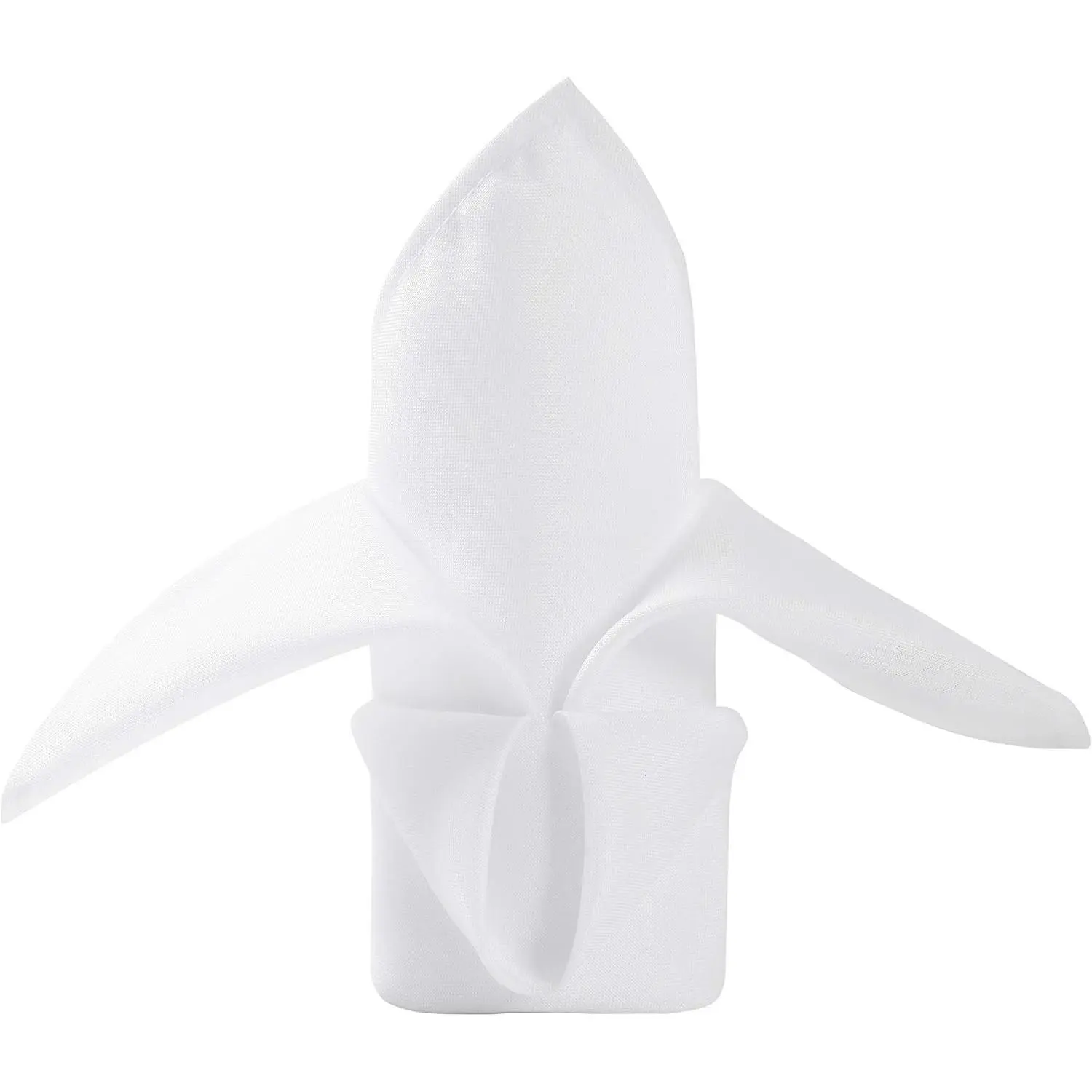 50pcs Polyester Cloth Napkins - 17 x 17 inch White Dinner Washable Napkins with Hemmed Edges for Restaurant/Wedding/Hotel(50,White)