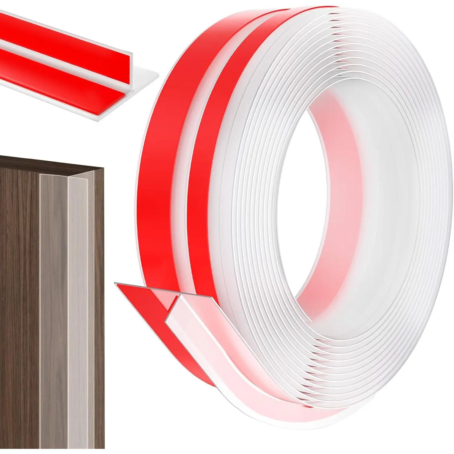 Weather Stripping Door Seal,2026 Upgraded Seal Strip for Windows Gaps, Double-Sided  Adhesive Design,Door Seal Strip for Side of Door