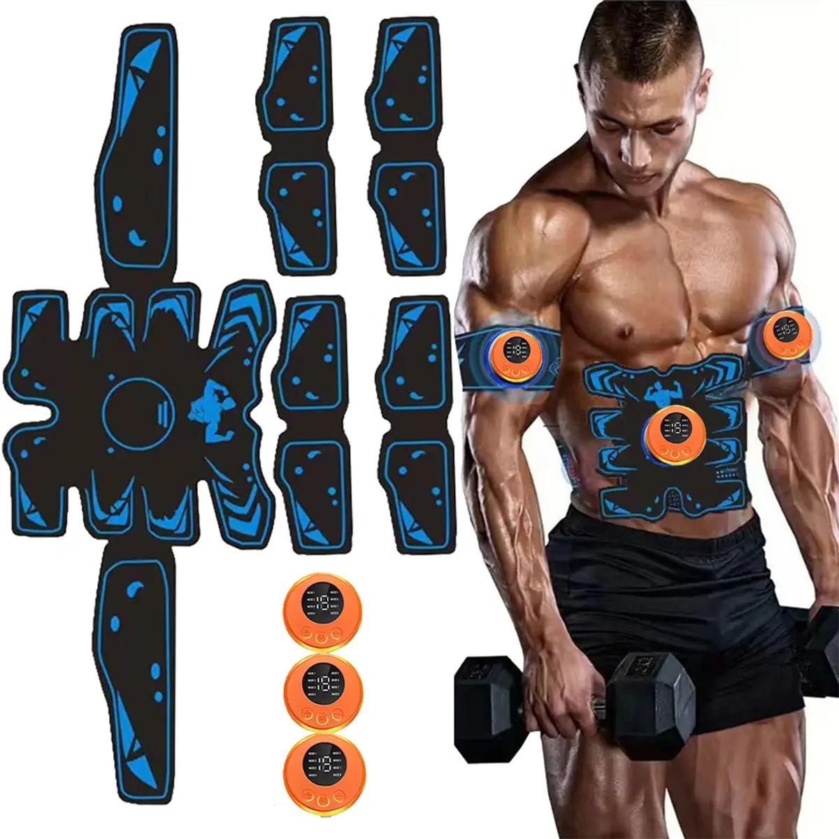 ABS Stimulator, Abdominal Stimulator Belt - USB Rechargeable Muscle Shaping Trainer, Stomach Body Sculpting Tool, Fitness Strength Training Equipment, Men's and Women's Fitness Belt
