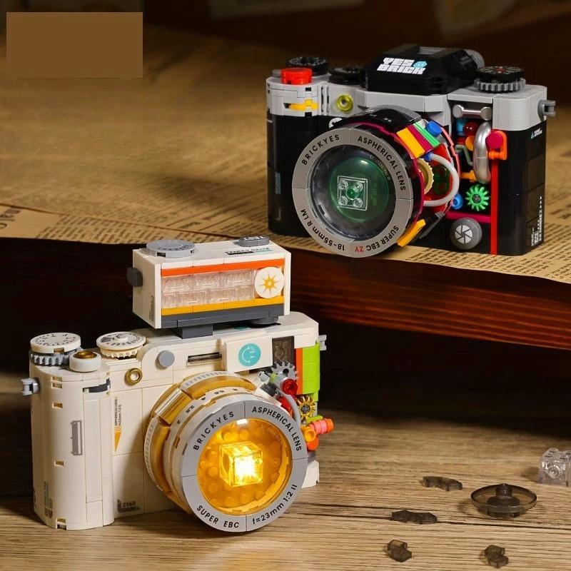 Creative Camera Design Building Blocks, 1 Box Retro Camera Mini Building Block Model Set, Creative Home Desktop Decoration, Birthday Gifts, Moc Blocks Set