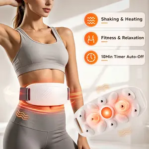 Electric Abdominal Massager, 9 Levels Massage Intensity, 3 Heat Settings, Slimming and Fat Reduction, Multi-Part Relaxation