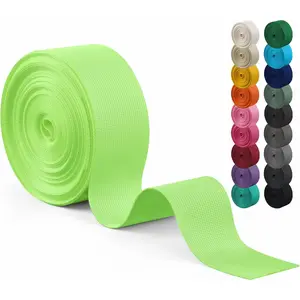 Polyester Webbing Strap 17+Colors 1"&1.5"&2" 10 Yards Heavy Duty Webbing Roll Flat Webbing Strap for Indoor&Outdoor Gear Climbing DIY Crafting Repairing