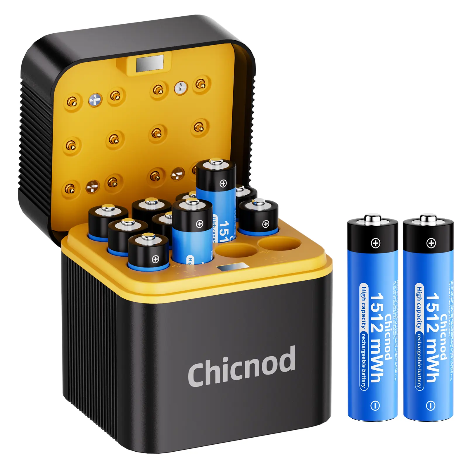 CHICNOD Rechargeable AAA Lithium Batteries 12 Pack 1.5V Batteries USB-C Charger