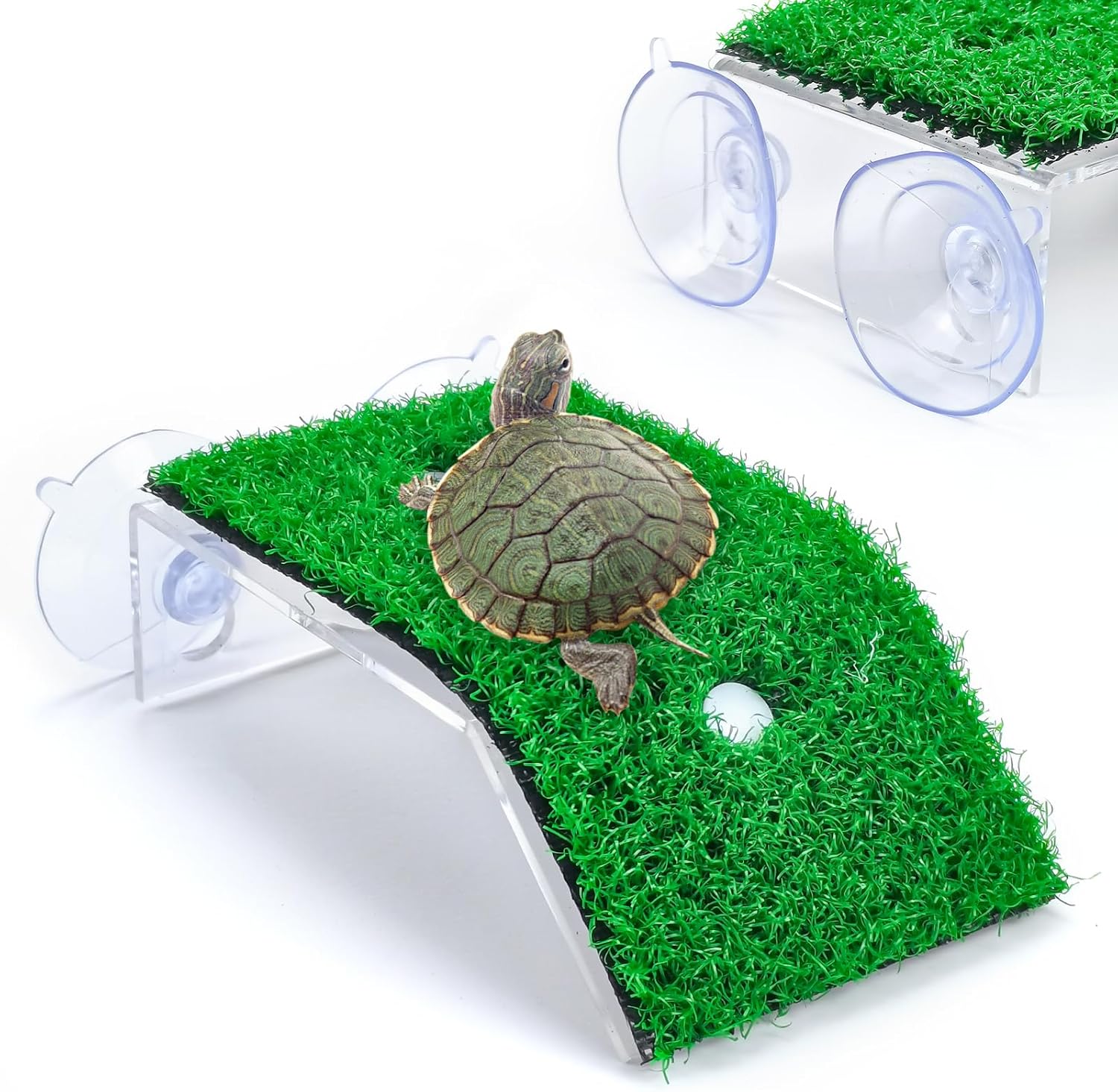 Small Turtle Basking Platform Simulation Grass Turtle Ramp, Turtle Resting Basking Dock Floating Décor for Aquatic Turttle Reptile Frog Terrapin LITTLE CRITTERS VET
