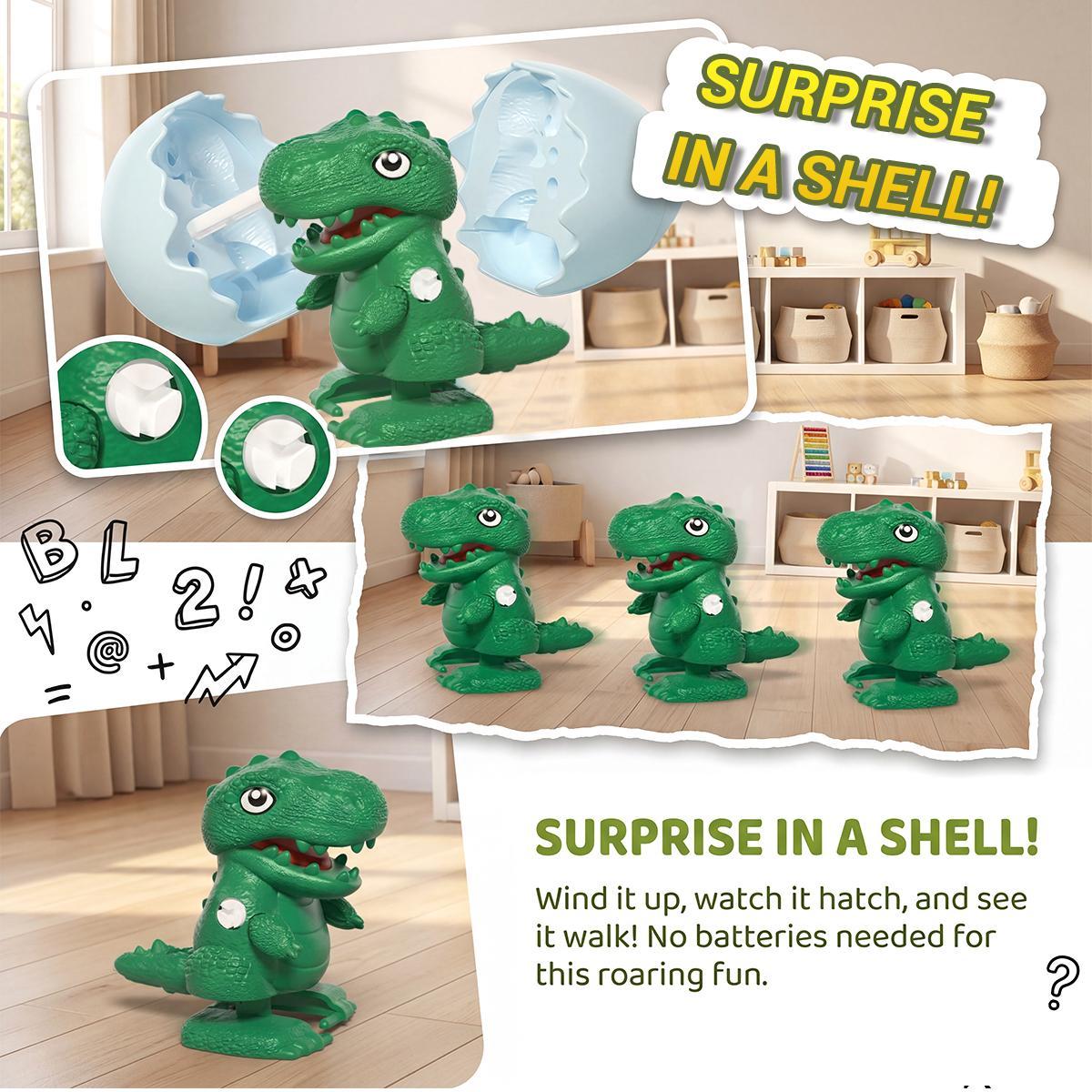 Wind-Up Surprise Eggs, Hatching Dinosaur Egg Toy for Kids, Rotate the Egg to Hatch a Walking Animal, Reusable Clockwork Fun Animal Toy for Boys and Girls, Idea Gift Easter Basket Stuffers Wind-Up Surprise Eggs, Hatching Dinosaur Egg Toy for Kids, Rotate the Egg to Hatch a Walking Animal, Reusable Clockwork Fun Animal Toy for Boys and Girls, Idea Gift Easter Basket Stuffers