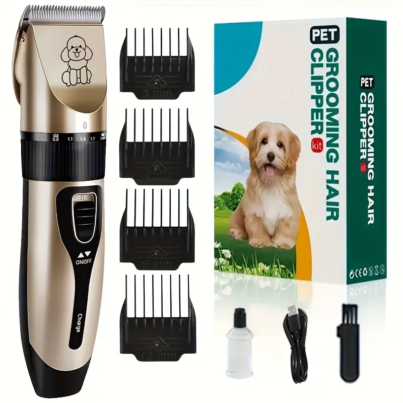 Professional Pet Grooming Clipper for Dogs and Cats, Same Model as Pet Shop Electric Clippers, with Adjustable Blade Guard, Specially Designed for Teddy and Cat Haircuts