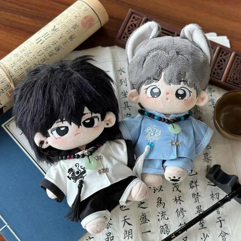 20cm Cotton Doll Clothes Ancient Chinese Style Four Big Beasts Suit Non-Attribute Kawaii Doll Outfit for Collectible Figures