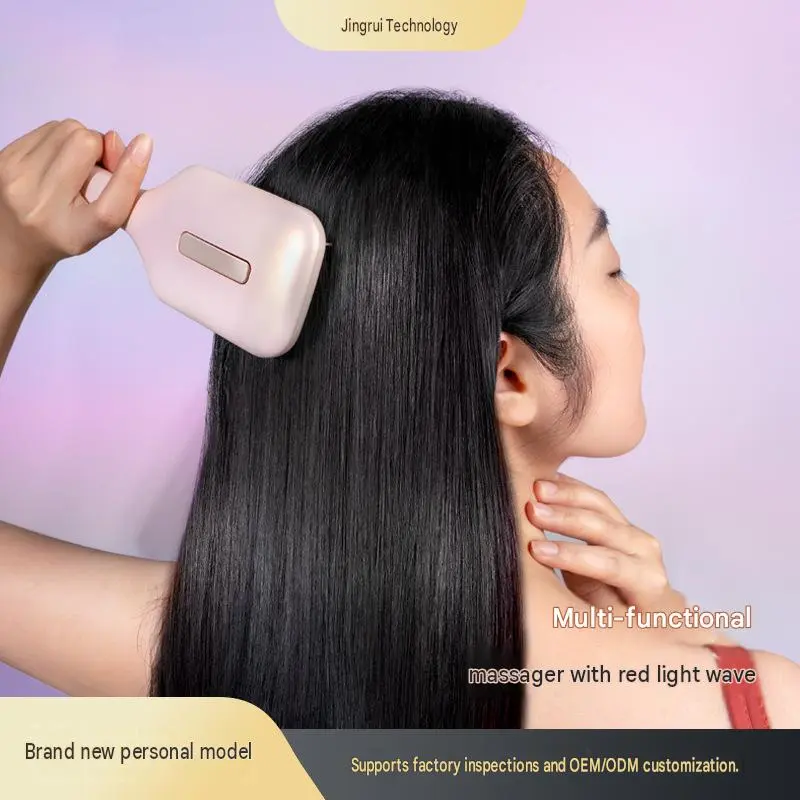 Mriya's new electric massage comb with red light vibration for scalp massage, portable air cushion airbag comb, scalp medication applicator.