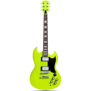 Leo Jaymz 39-Inch Solid Body Electric Guitar - Poplar Wood Body, Maple Neck, Laurel Wood Fretboard